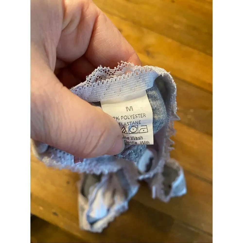 Sexy grey Medium comfort bra top milkmaid cute style bow sleep set
